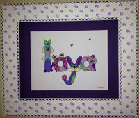 Girl Hand Painted Frame